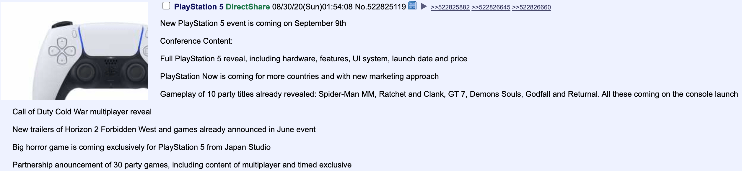 PS5 Event Rumour