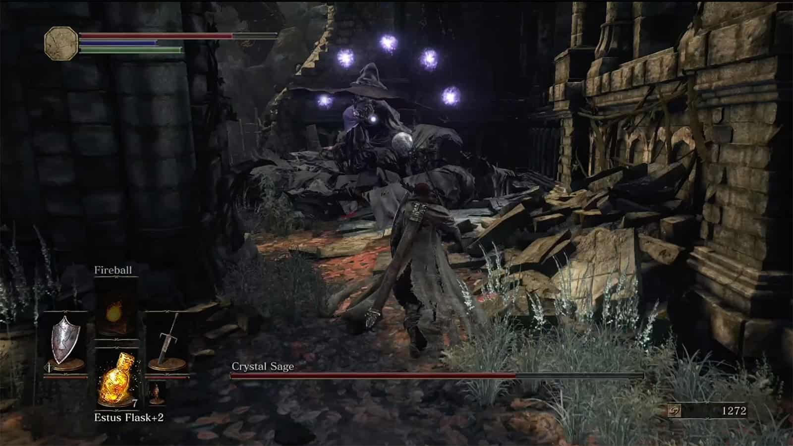 A screenshot of Crystal Sage from my Dark Souls 3 game.