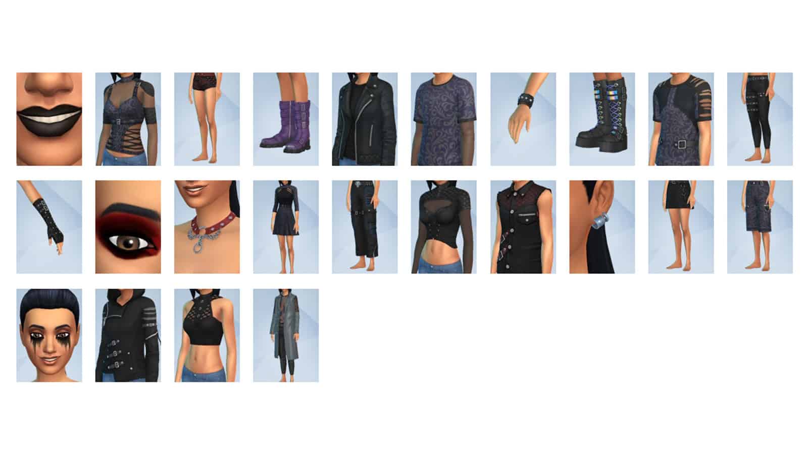 The Sims 4 Gothic Galore Kit Items