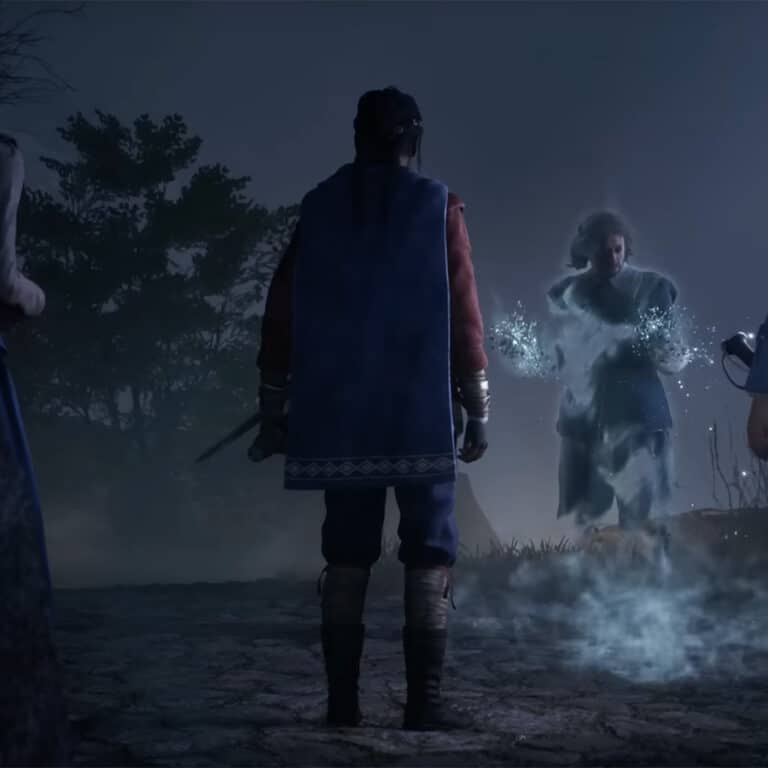 A screenshot of the ghost hunters from Banishers: Ghosts Of New Eden