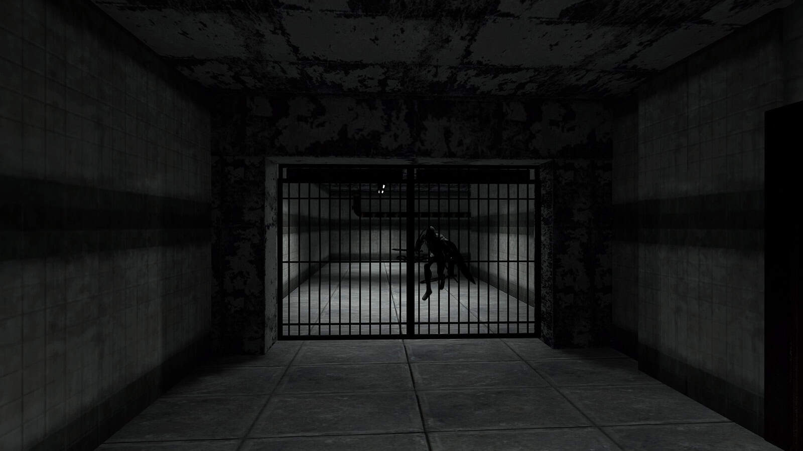 A screenshot of Blood Hunting showing what looks like someone in a jail cell.