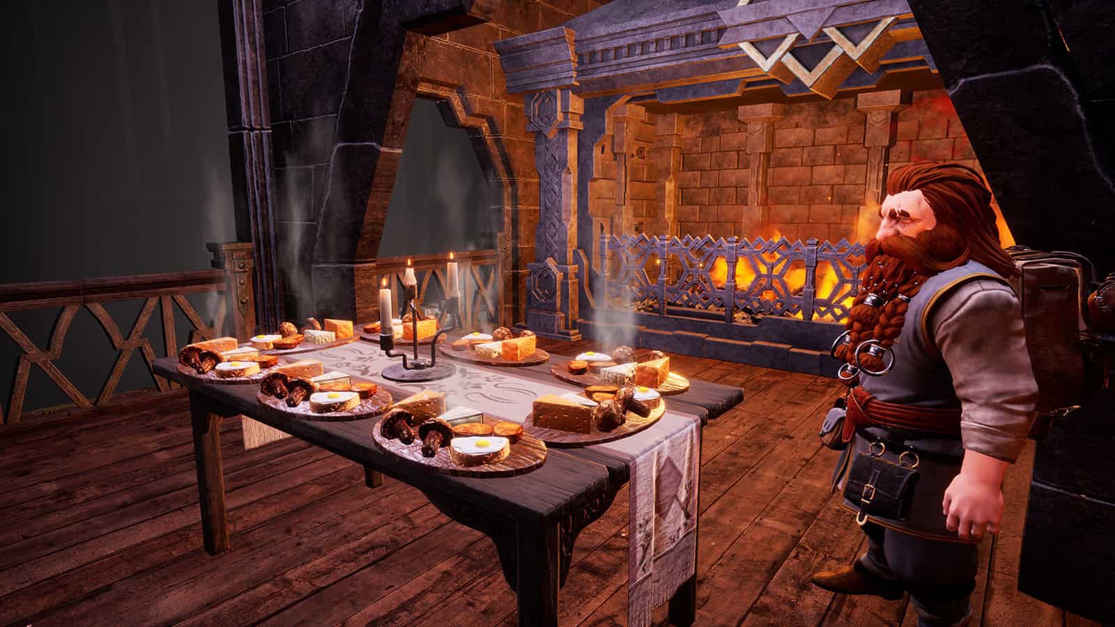 A screenshot of The Lord Of The Rings: Return To Moria showing some of the items you can create, like tables and other furniture. 