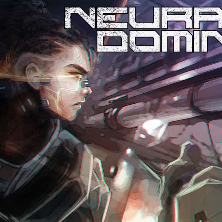 The official artwork for Cyberpunk 4X strategy game Neural Dominion