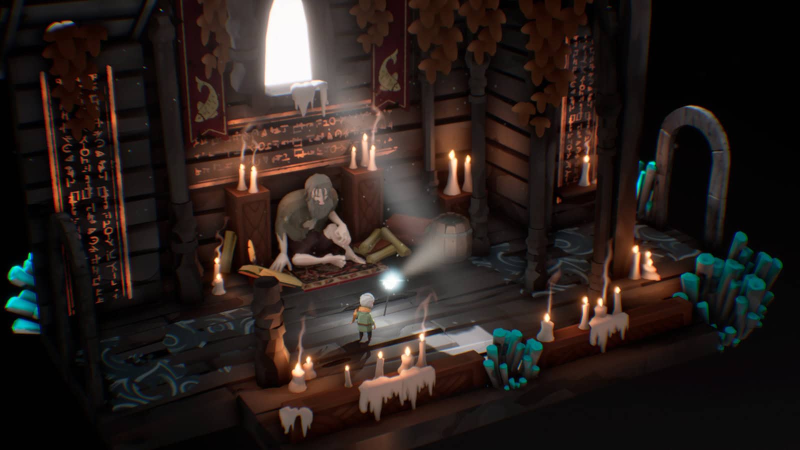 A screenshot of Selfloss showing the player character in what looks like a temple.