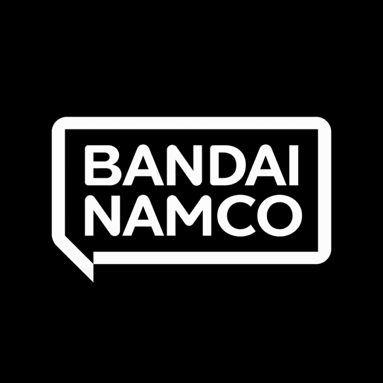 The official logo for Bandai Namco against a black background.