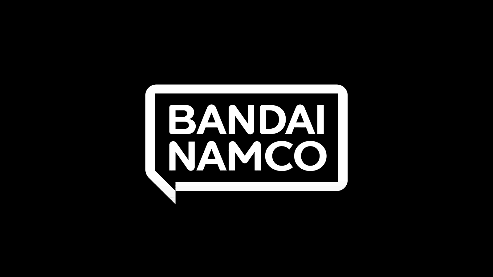 The official logo for Bandai Namco against a black background.