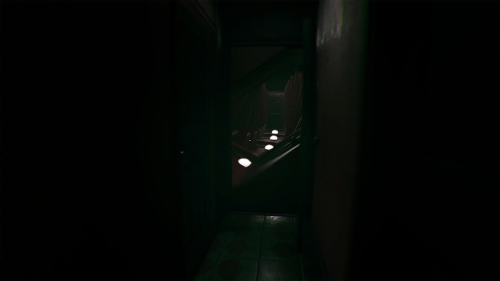 A screenshot from KARMA: The Dark World showing the rotating hallways.