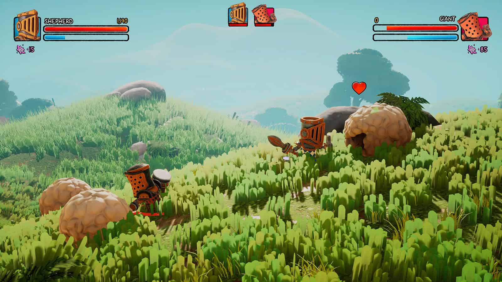 An official screenshot from Big Helmet Heroes, showing the game's detailed environments.